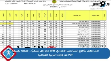 الآن إعلان نتائج السادس الإعدادي 2025 دور أول رسميًا.. حملها بصيغة PDF من وزارة التربية العراقية